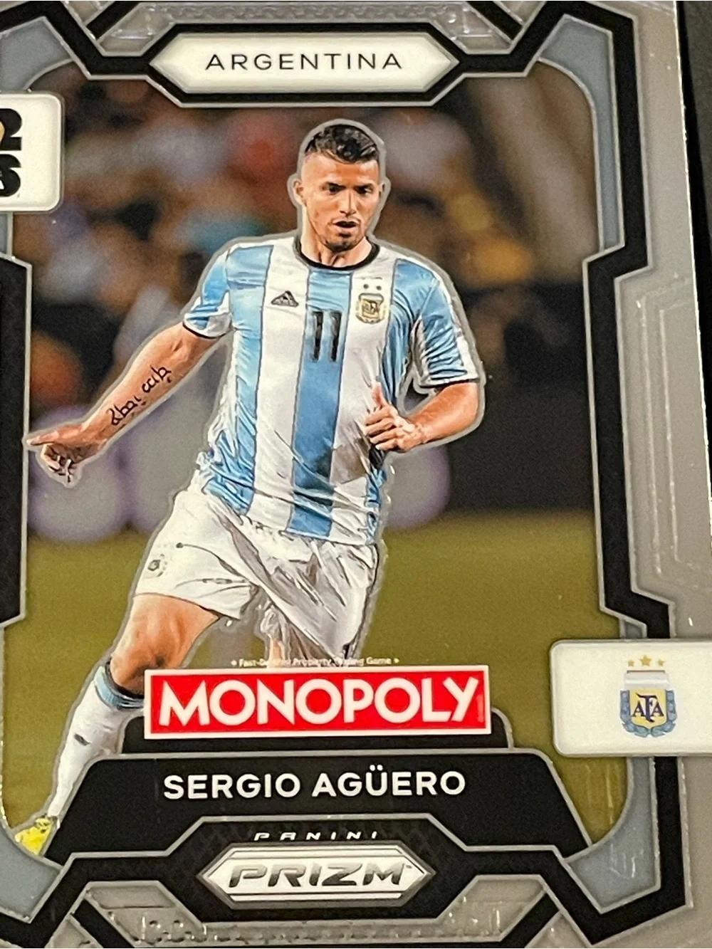 2026 Panini Prizm Monopoly FIFA World Cup Argentina Sergio Agüero #6 Base Card